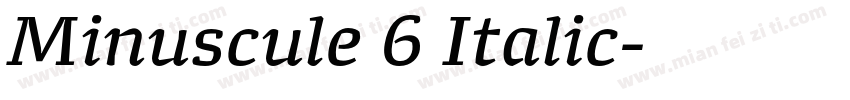 Minuscule 6 Italic字体转换